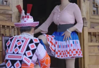 今天去小泡沫古寨做一次革家姑娘革家服饰 革家文化节…